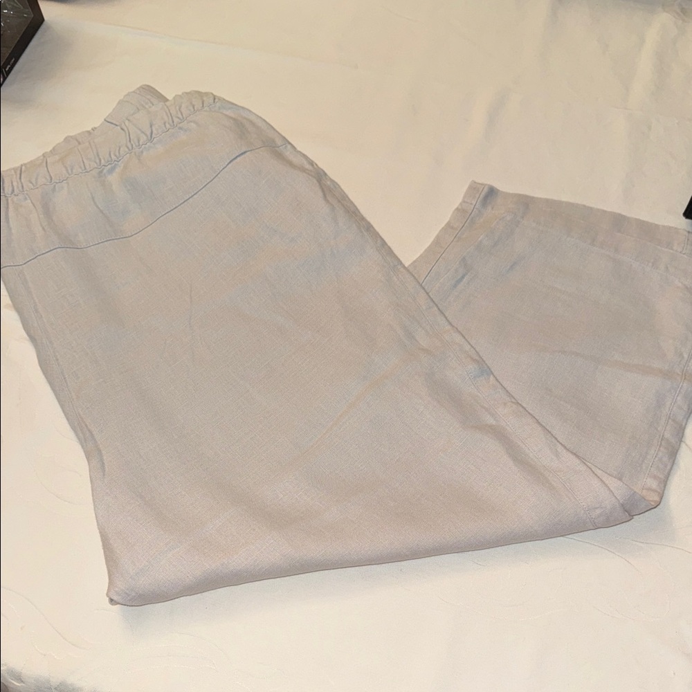 Pure Jill linen Light gray linen capris size extra large